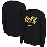 Golden State Warriors Nike 2019 NBA Playoffs Bound Team Mantra Dri FIT Long Sleeve T-Shirt Black,baseball caps,new era cap wholesale,wholesale hats